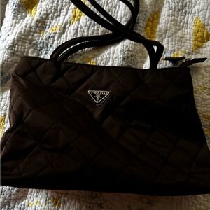 Prada Quilted Brown Shoulder Bag